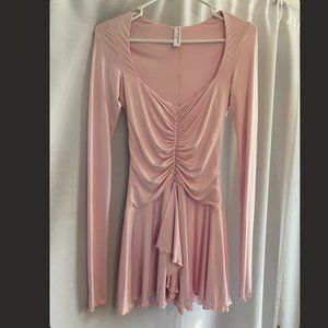 Lucy in the Sky - Giva Ruched Sweetheart Neck in Pink